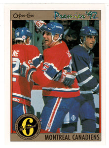 John LeClair - Montreal Canadiens (NHL Hockey Card) 1991-92 O-Pee-Chee Premier # 186 Mint