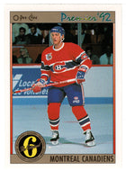 Alain Cote - Montreal Canadiens (NHL Hockey Card) 1991-92 O-Pee-Chee Premier # 188 Mint