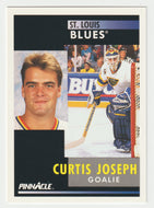 Curtis Joseph - St. Louis Blues (NHL Hockey Card) 1991-92 Pinnacle # 105 Mint