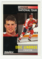 Eric Lindros - Team Canada (NHL Hockey Card) 1991-92 Pinnacle # 365 Mint