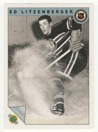 Ed Litzenberger - Chicago Blackhawks (NHL Hockey Card) 1991-92 Ultimate Original Six # 58 Mint
