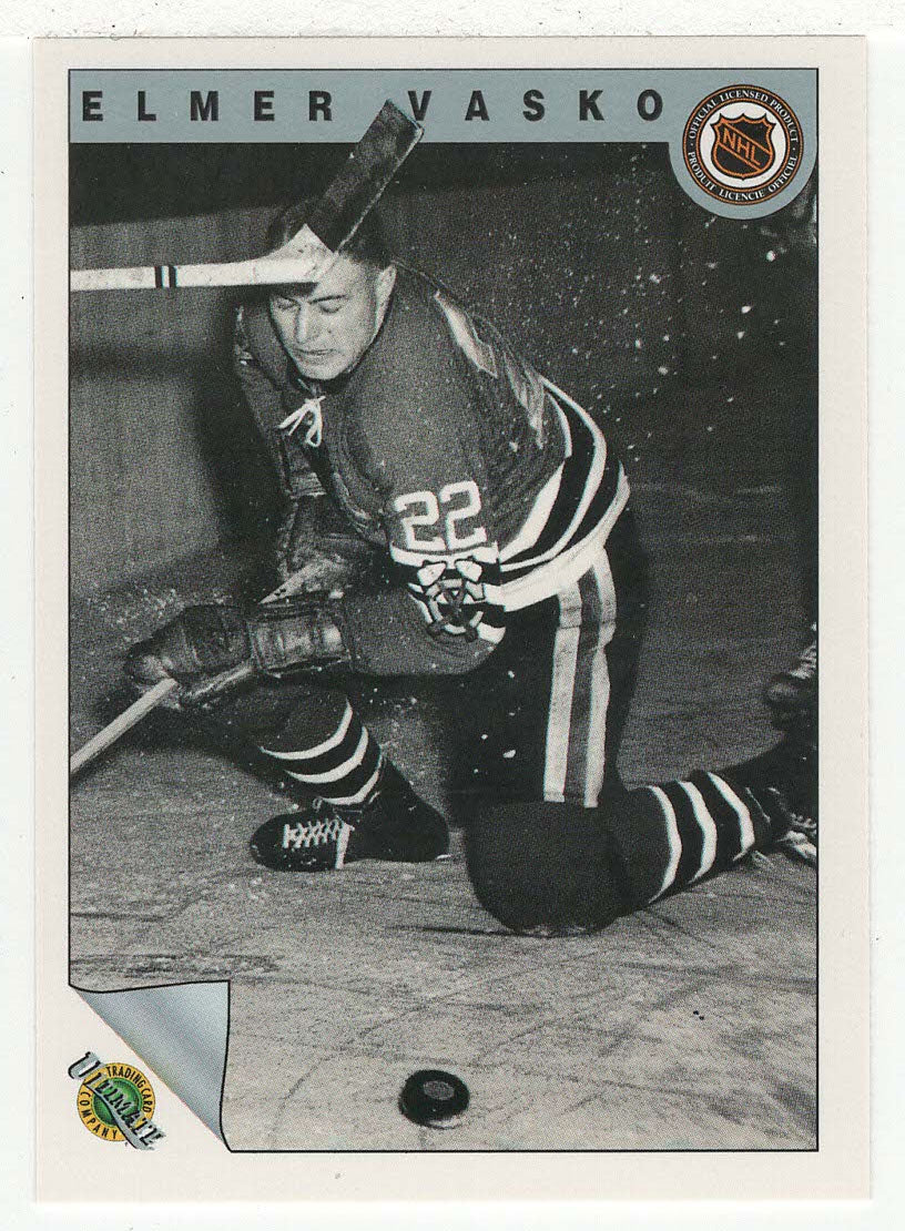Elmer Vasko - Chicago Blackhawks (NHL Hockey Card) 1991-92 Ultimate Original Six # 64 Mint