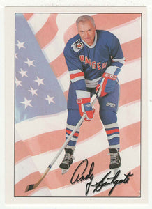 Andy Bathgate - New York Rangers Hall of Fame Checklist (NHL Hockey Card) 1991-92 Ultimate Original Six # 74 Mint