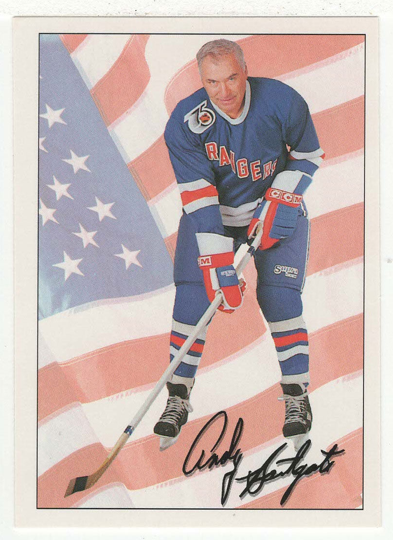 Andy Bathgate - New York Rangers Hall of Fame Checklist (NHL Hockey Card) 1991-92 Ultimate Original Six # 74 Mint