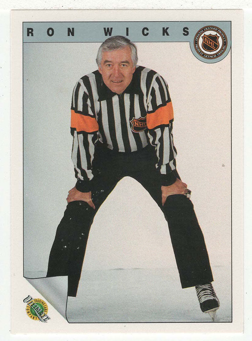 Ron Wicks - Referee (NHL Hockey Card) 1991-92 Ultimate Original Six # 87 Mint