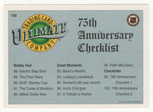 Load image into Gallery viewer, Checklist # 2 (NHL Hockey Card) 1991-92 Ultimate Original Six # 100 Mint
