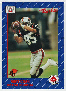 Matt Clark - British Columbia Lions (CFL Football Card) 1991 All World # 4 Mint