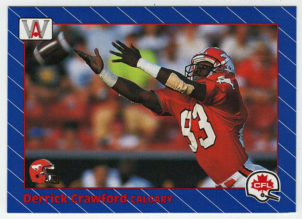 Derrick Crawford - Calgary Stampeders (CFL Football Card) 1991 All World # 21 Mint