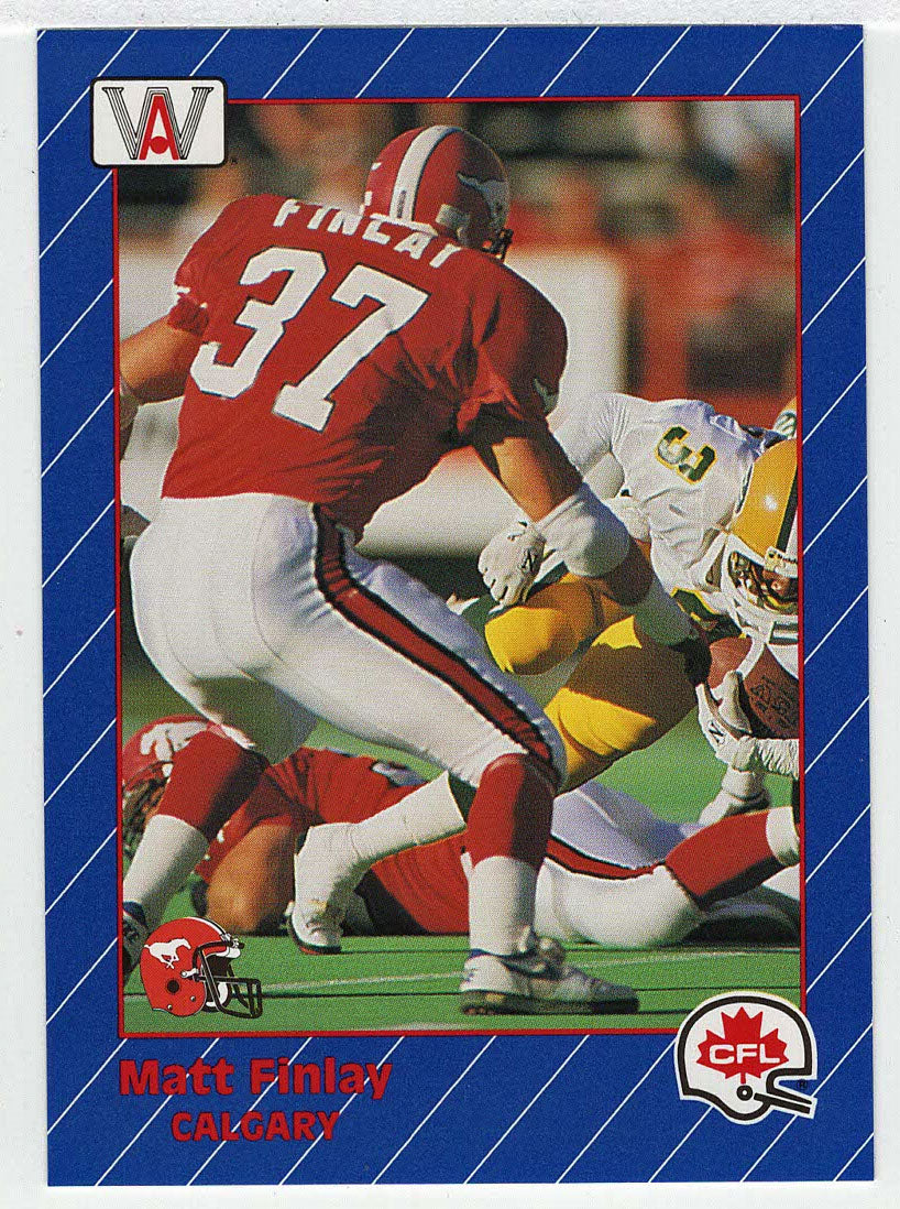 Matt Finlay - Calgary Stampeders (CFL Football Card) 1991 All World # 24 Mint