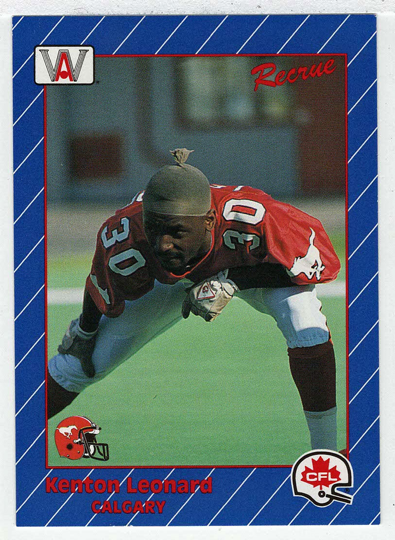 Kenton Leonard - Calgary Stampeders (CFL Football Card) 1991 All World # 28 Mint
