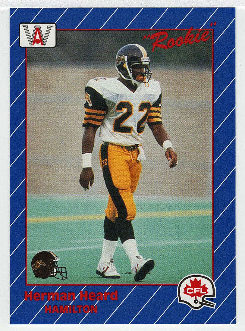 Herman Heard RC - Hamilton Tiger-Cats (CFL Football Card) 1991 All World # 53 Mint