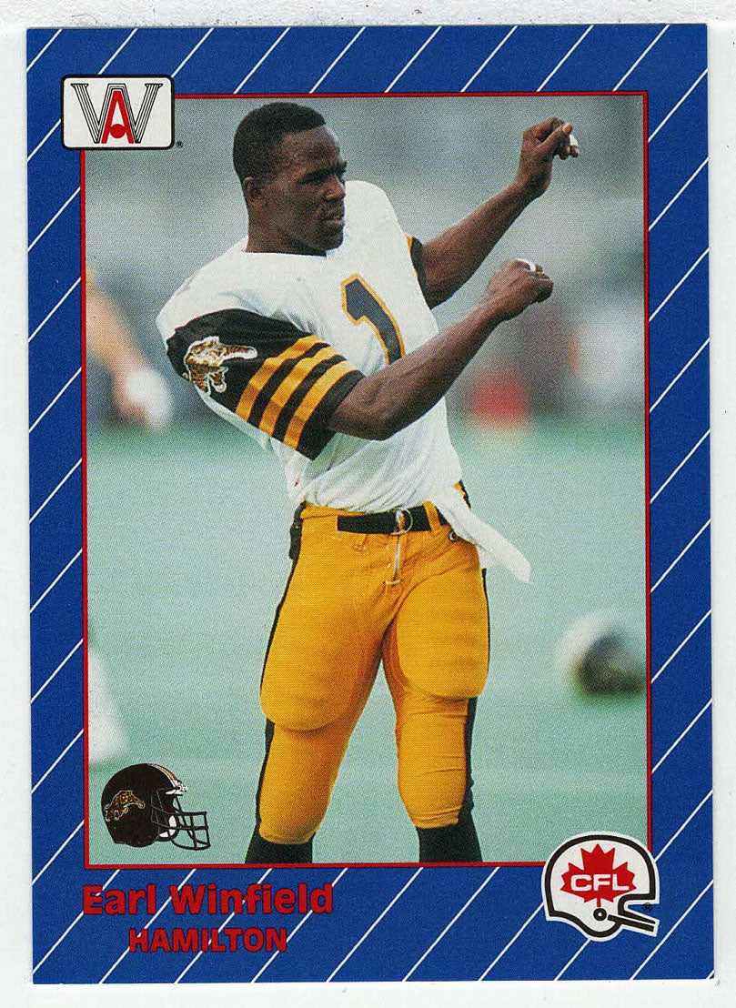 Earl Winfield - Hamilton Tiger-Cats (CFL Football Card) 1991 All World # 58 Mint