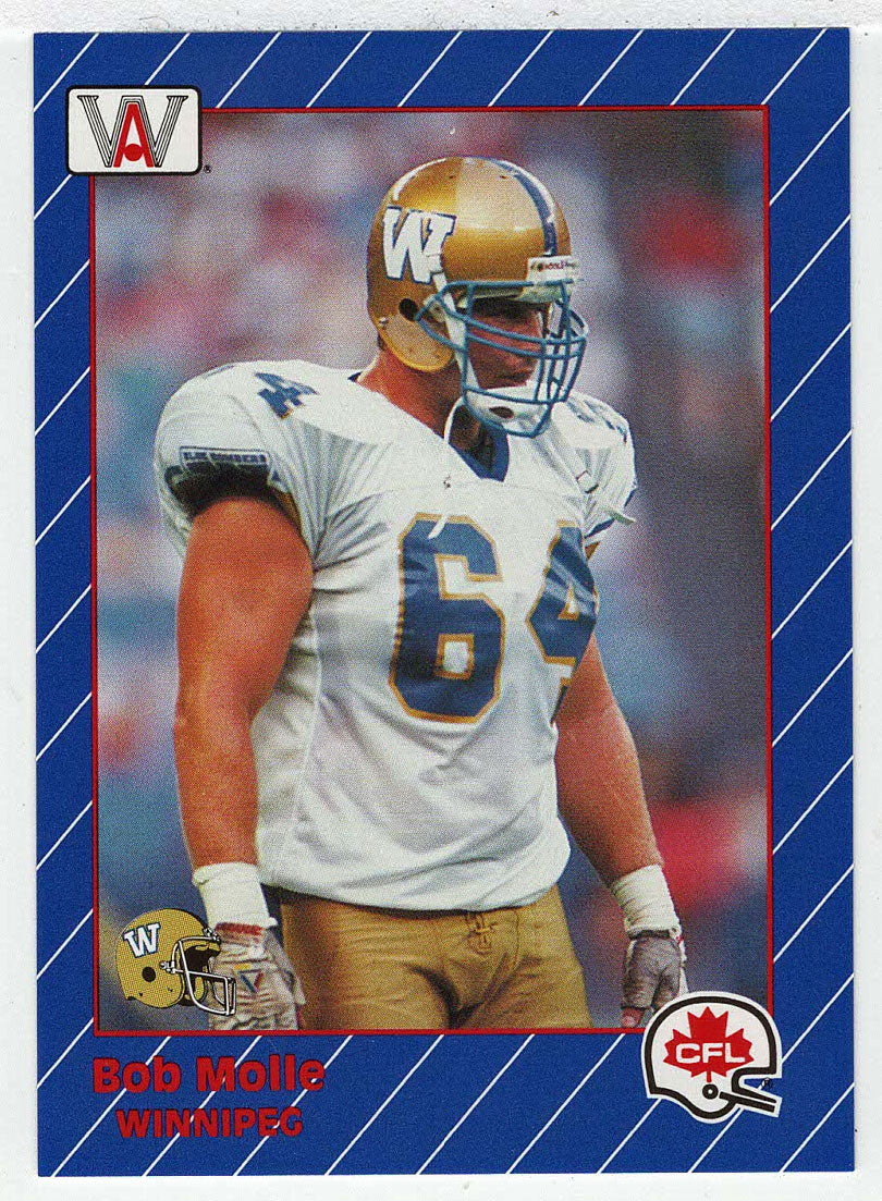 Bob Molle - Winnipeg Blue Bombers (CFL Football Card) 1991 All World # 62 Mint