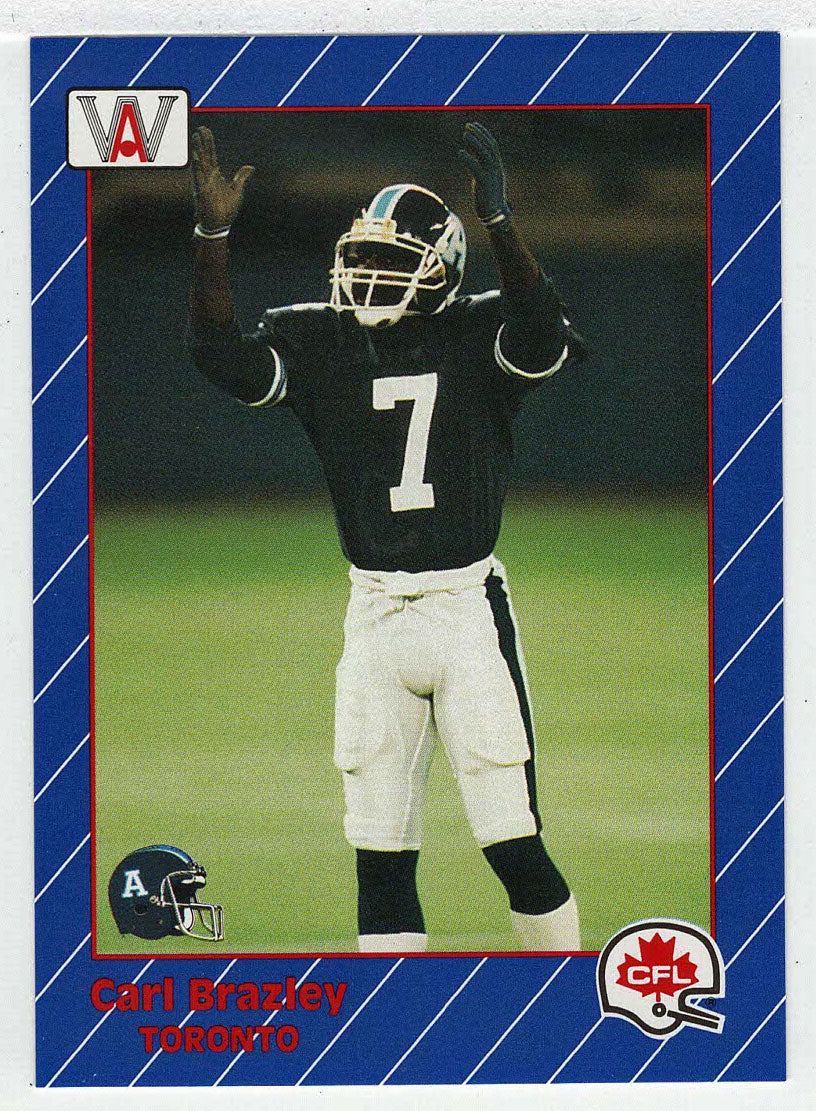 Carl Brazley - Toronto Argonauts (CFL Football Card) 1991 All World # 85 Mint