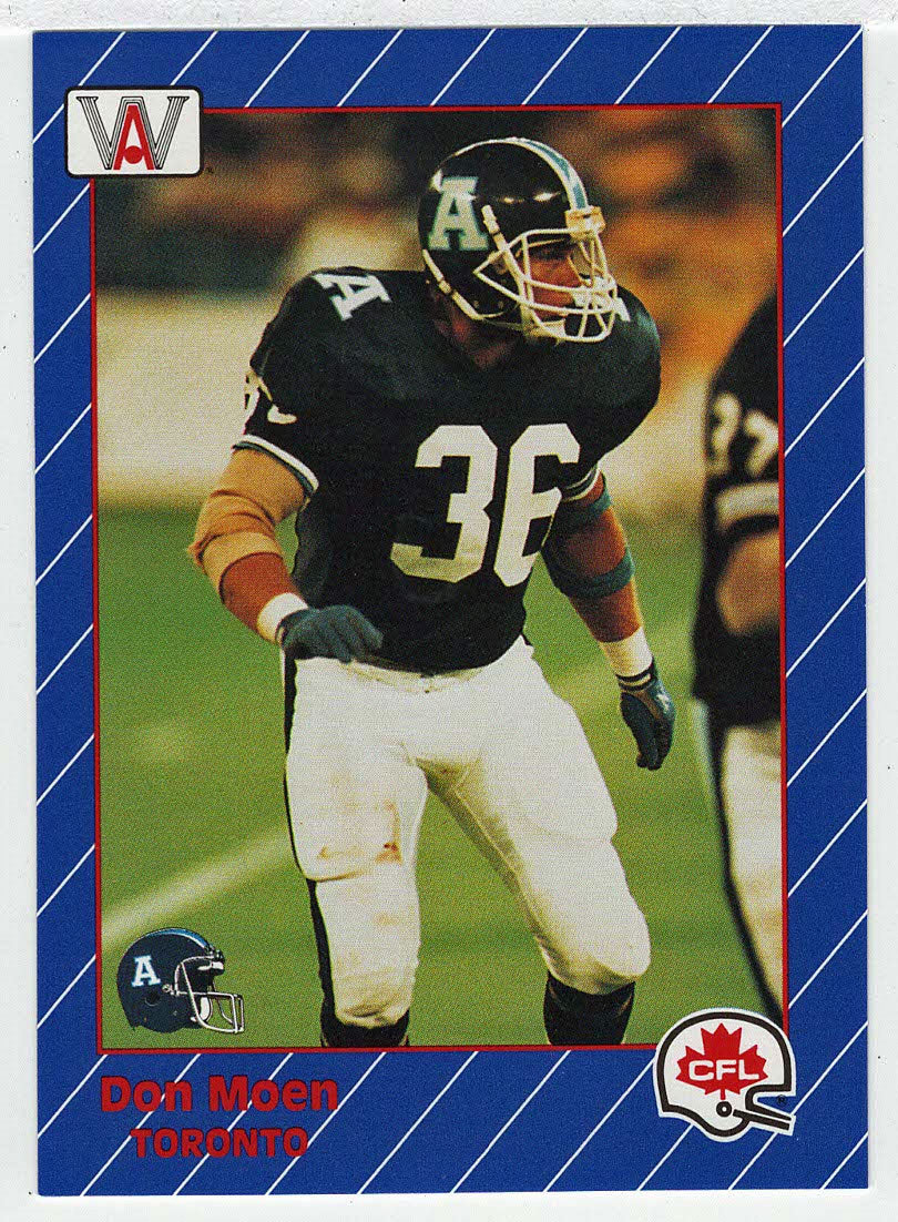 Don Moen - Toronto Argonauts (CFL Football Card) 1991 All World # 91 Mint