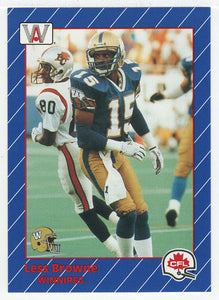 Less Browne - Winnipeg Blue Bombers (CFL Football Card) 1991 All World # 100 Mint
