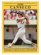 Jose Canseco - Oakland Athletics (MLB Baseball Card) 1991 Fleer # 5 Mint