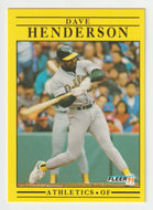 Dave Henderson - Oakland Athletics (MLB Baseball Card) 1991 Fleer # 9 Mint