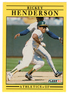 Rickey Henderson - Oakland Athletics (MLB Baseball Card) 1991 Fleer # 10 Mint