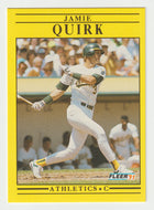 Jamie Quirk - Oakland Athletics (MLB Baseball Card) 1991 Fleer # 21 Mint