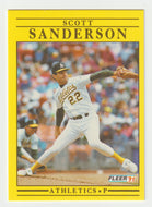 Scott Sanderson - Oakland Athletics (MLB Baseball Card) 1991 Fleer # 23 Mint