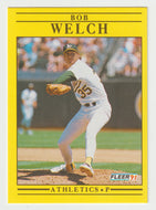 Bob Welch - Oakland Athletics (MLB Baseball Card) 1991 Fleer # 27 Mint