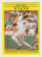 Dwight Evans - Boston Red Sox (MLB Baseball Card) 1991 Fleer # 93 Mint