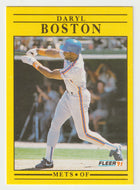 Daryl Boston - New York Mets (MLB Baseball Card) 1991 Fleer # 140 Mint