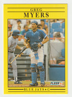Greg Myers - Toronto Blue Jays (MLB Baseball Card) 1991 Fleer # 182 Mint