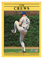 Tim Crews - Los Angeles Dodgers (MLB Baseball Card) 1991 Fleer # 197 Mint