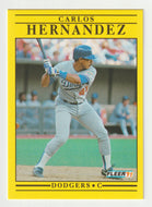Carlos Hernandez - Los Angeles Dodgers (MLB Baseball Card) 1991 Fleer # 207 Mint
