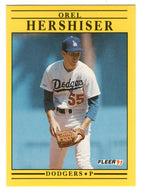 Orel Hershiser - Los Angeles Dodgers (MLB Baseball Card) 1991 Fleer # 208 Mint