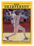 Mike Sharperson - Los Angeles Dodgers (MLB Baseball Card) 1991 Fleer # 221 Mint