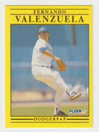 Fernando Valenzuela - Los Angeles Dodgers (MLB Baseball Card) 1991 Fleer # 222 Mint