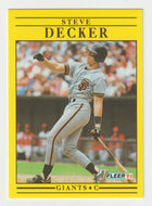 Steve Decker RC - San Francisco Giants (MLB Baseball Card) 1991 Fleer # 260 Mint