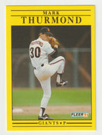 Mark Thurmond - San Francisco Giants (MLB Baseball Card) 1991 Fleer # 274  Mint