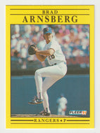 Brad Arnsberg - Texas Rangers (MLB Baseball Card) 1991 Fleer # 279 Mint