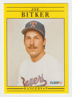 Joe Bitker RC - Texas Rangers (MLB Baseball Card) 1991 Fleer # 281 Mint