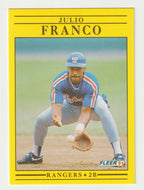 Julio Franco - Texas Rangers  (MLB Baseball Card) 1991 Fleer # 285 Mint