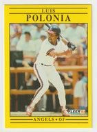 Luis Polonia - California Angels (MLB Baseball Card) 1991 Fleer # 322 Mint