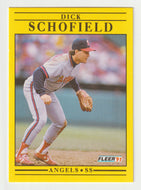Dick Schofield - California Angels (MLB Baseball Card) 1991 Fleer # 325 Mint