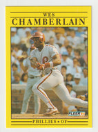 Wes Chamberlain RC - Philadelphia Phillies (MLB Baseball Card) 1991 Fleer # 391 Mint