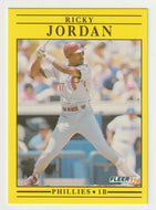 Ricky Jordan - Philadelphia Phillies (MLB Baseball Card) 1991 Fleer # 401 Mint