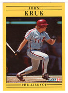 John Kruk - Philadelphia Phillies (MLB Baseball Card) 1991 Fleer # 402 Mint