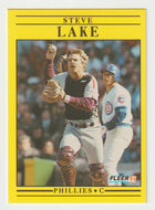 Steve Lake - Philadelphia Phillies (MLB Baseball Card) 1991 Fleer # 403 Mint