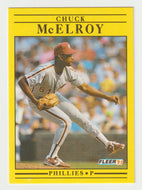 Chuck McElroy - Philadelphia Phillies (MLB Baseball Card) 1991 Fleer # 406 Mint