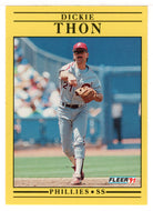 Dickie Thon - Philadelphia Phillies (MLB Baseball Card) 1991 Fleer # 412 Mint