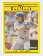 Mike Brumley - Seattle Mariners (MLB Baseball Card) 1991 Fleer # 445 Mint