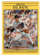 Gregg Olson - Baltimore Orioles (MLB Baseball Card) 1991 Fleer # 486 Mint