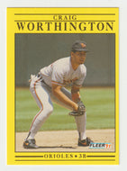 Craig Worthington - Baltimore Orioles (MLB Baseball Card) 1991 Fleer # 496 Mint